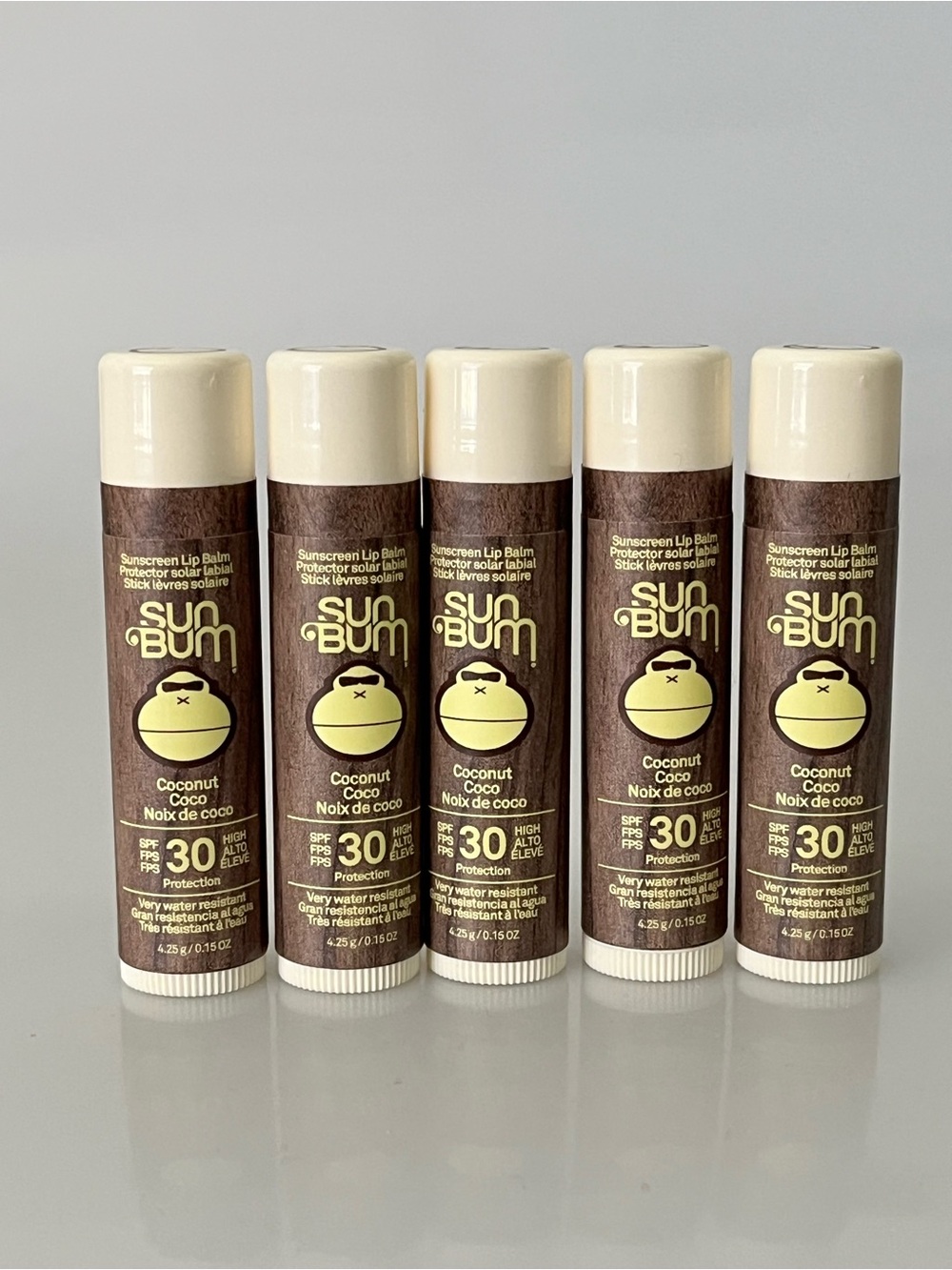 Sun Bum SPF 30 Sunscreen Lip Balm Coconut Lot Of 5